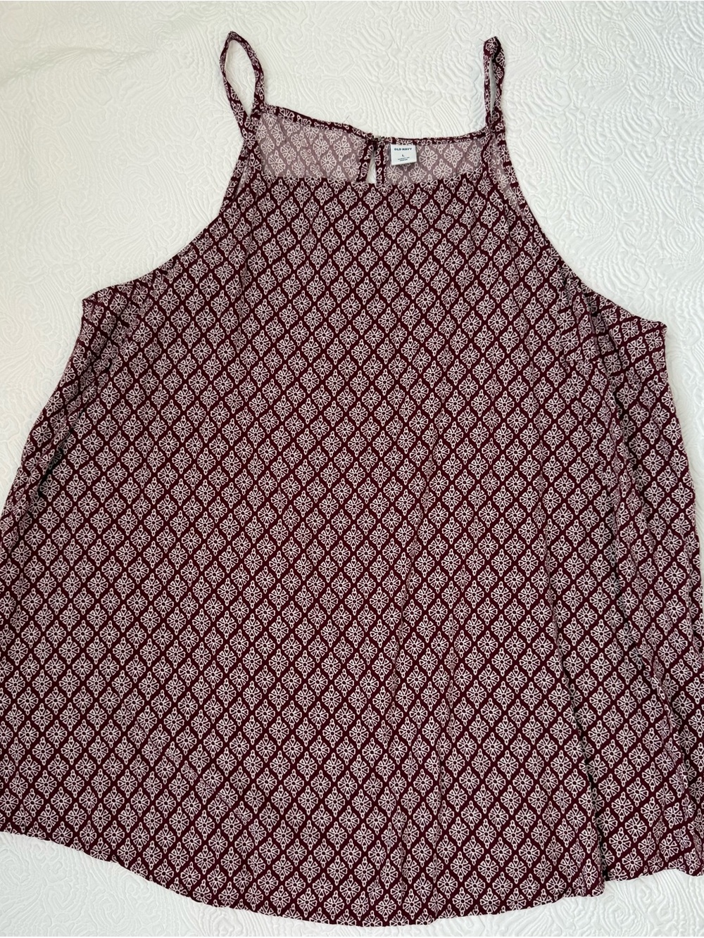 Old Navy Burgundy Printed Camisole Tank